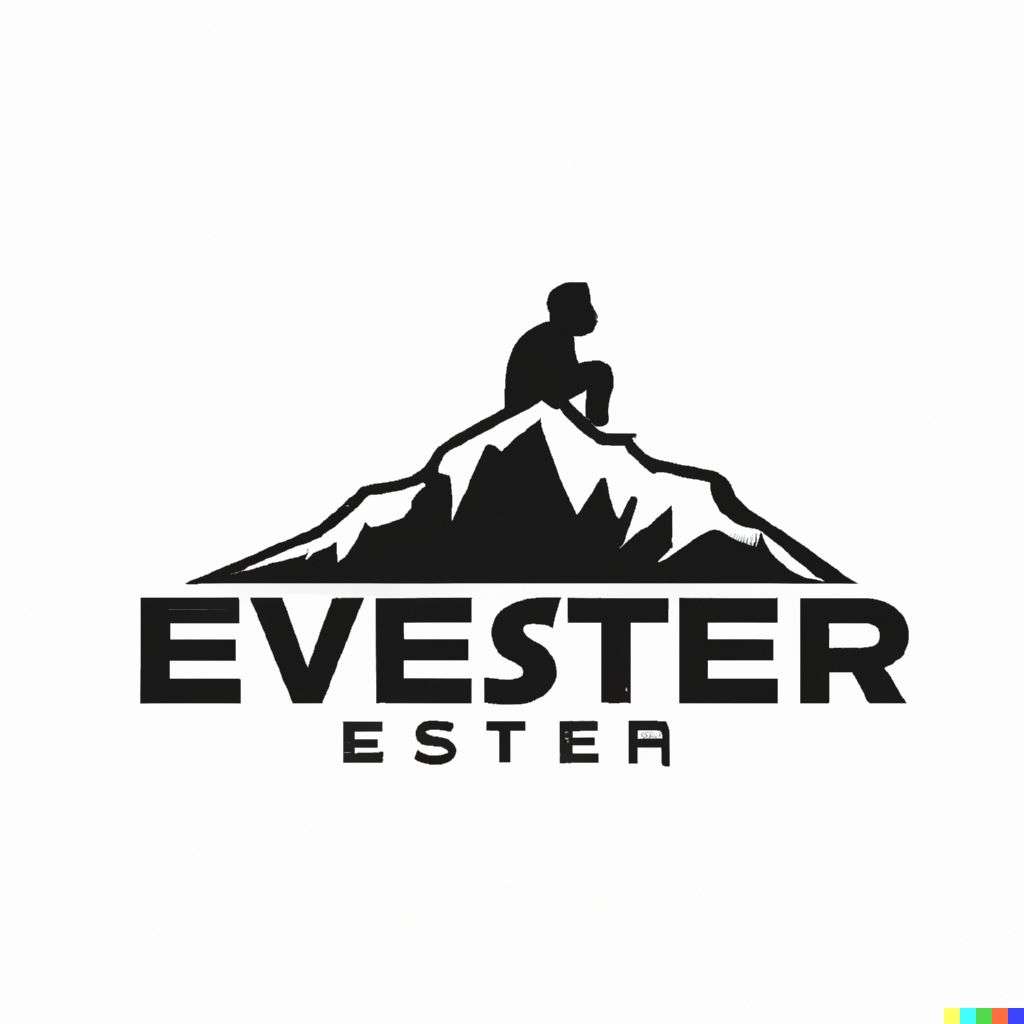 someone gazing at Mount Everest, iconic logo symbol